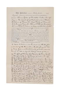 1881 Tombstone Mining Deed - Wells Spicer Signed: Featured in this lot is this Tombstone, Cochise County, Arizona Territory - Mining Deed circa 1881 (Signed by Wells Spicer); Provenance: From the Tombstone Western Heritage Museum in Tombstone, Arizon