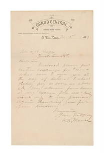 Ca. 1887 William Meade Signed ALS Eliphalet Gage: Featured in this lot is this signed business letter or ALS from William Meade to Aliphalet Gage circa 1887; Provenance: From the Tombstone Western Heritage Museum in Tombstone, Arizona. The letter fea