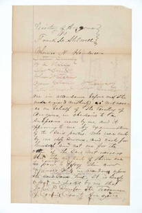 Oct 3rd, 1881 Frank Stilwell Case Witness Expenses: Featured in this lot is this October 3rd, 1881 Frank Stilwell Case witness expense payment motion; Provenance: From the Tombstone Western Heritage Museum in Tombstone, Arizona. The document features a