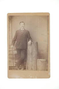 Original Bat Masterson Cabinet Card - Noah H. Rose: Featured in this lot is an Original Noah H. Rose Collection Bat Masterson Cabinet Card, circa 1880s. Provenance: Tombstone Western Heritage Museum, Tombstone, Arizona. Noah Hamilton Rose (1874-1952) w