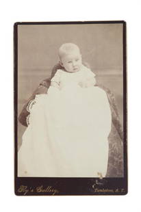 RARE C.S Fly Cabinet Card - Goodrich Granddaughter: Featured in this lot is this rare C.S. Fly Cabinet Card of Ben Goodrich granddaughter; Provenance: From the Tombstone Western Heritage Museum in Tombstone, Arizona. This cabinet card features a portra