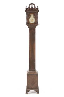 Tempus Fugit Tombstone, A.T. Grandmother Clock: Featured in this lot is this Tempus Fugit Tombstone, Arizona Territory grandmother clock circa 19th century and displayed in the Tombstone Western Heritage Museum; Provenance: From the Tombstone Weste
