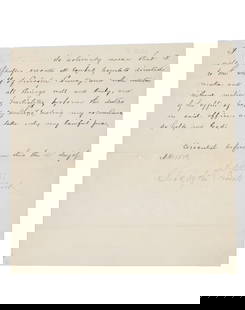 Ca. 1879 John M. Pherson Deputy Sheriff Oath: Featured in this lot is this John M. Pherson Deputy Sheriff Oath circa 1879; Provenance: From the Tombstone Western Heritage Museum in Tombstone, Arizona. The letter is a handwritten official document