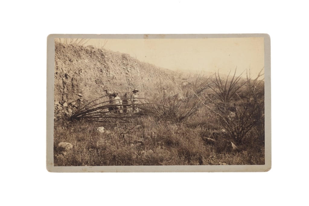 Rare C. S. Fly Boudoir Card Sonora Earthquake 1887: Featured in this lot is a Rare C. S. Fly Boudoir Card of the Sonora, Mexico Earthquake, 1887. Provenance: Tombstone Western Heritage Museum, Tombstone, Arizona. The boudoir card photograph shows a rup