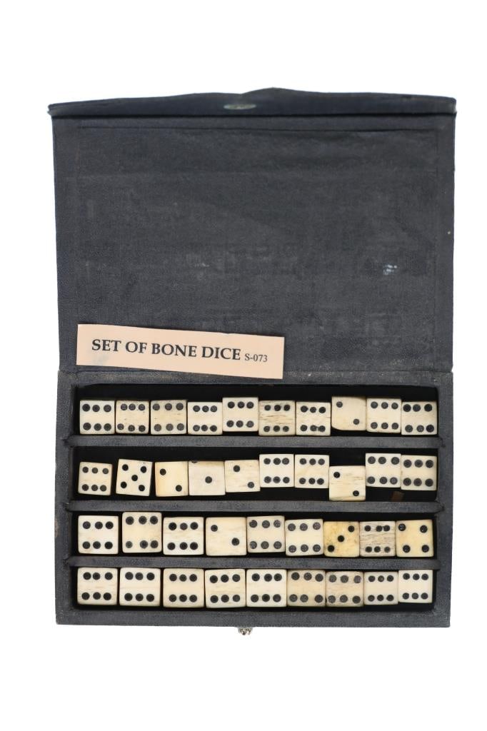 Ca. 1880 Tombstone, A.T. "Tuff Saloon" Bone Dice: Featured in this lot Tombstone, A.T. "Tuff Saloon" Bone Dice circa 1880; Provenance: From the Tombstone Western Heritage Museum in Tombstone, Arizona. The dice features a wonderfully and professionall