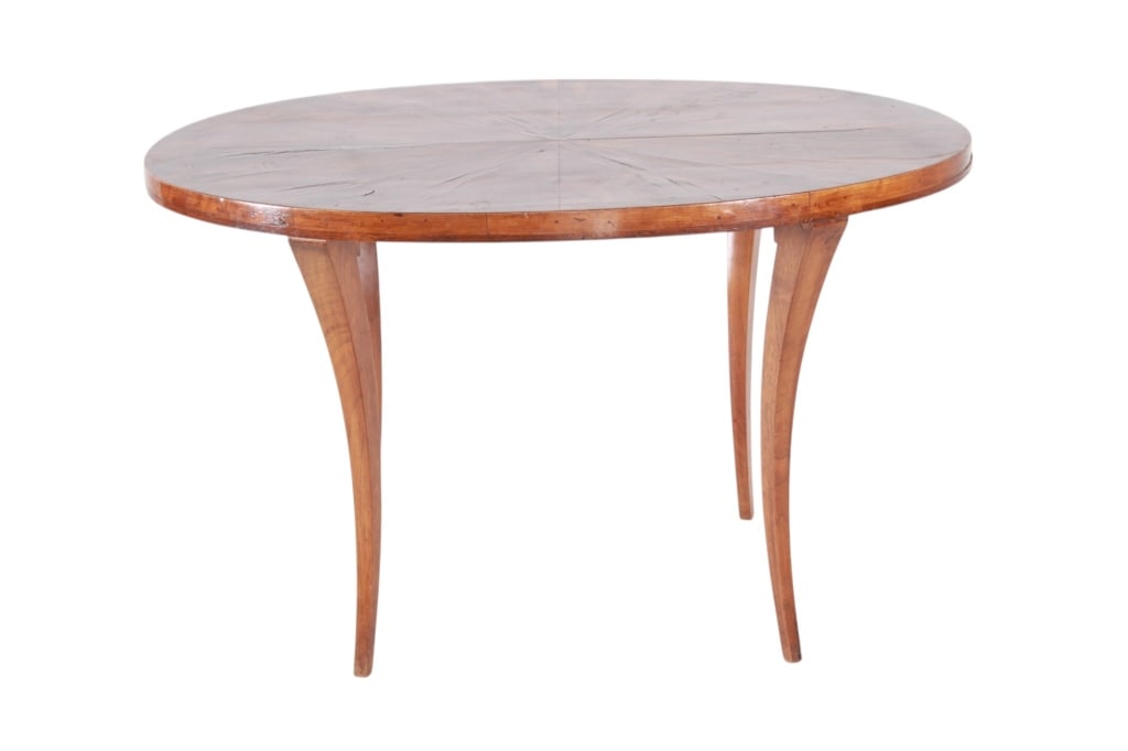 19th-century Italian Walnut Parquetry Oval Table (1 of 7)
