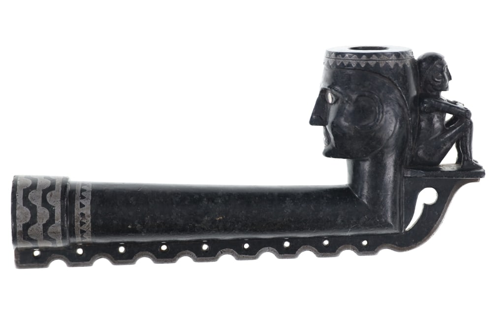 Stunning Great Lakes Double Human Effigy Pipe Bowl (1 of 11)