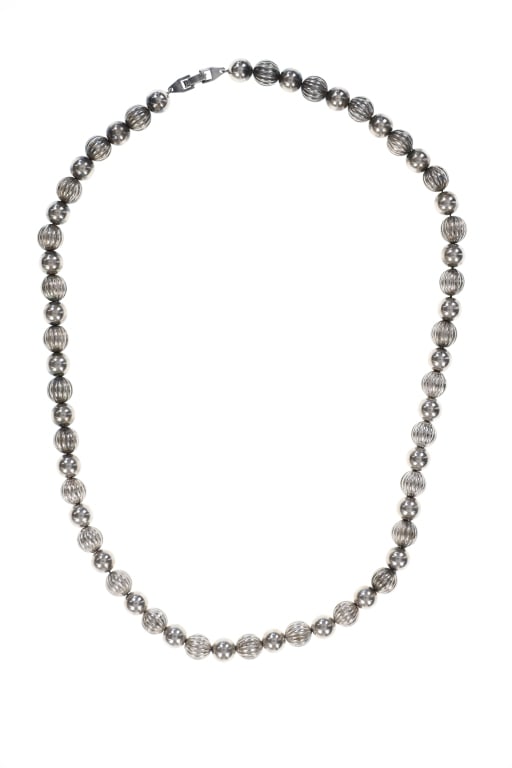 Navajo Sterling Silver Pearl Necklace c. 1970's (1 of 7)