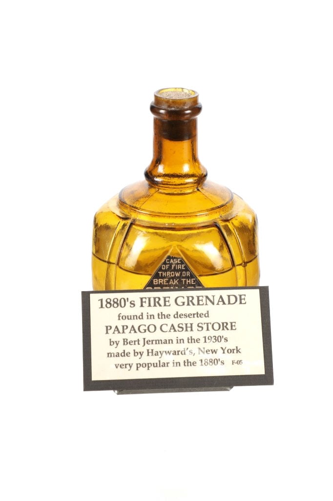 Ca. 1871 S.F. Hayward Amber Glass Fire Grenade (1 of 6)
