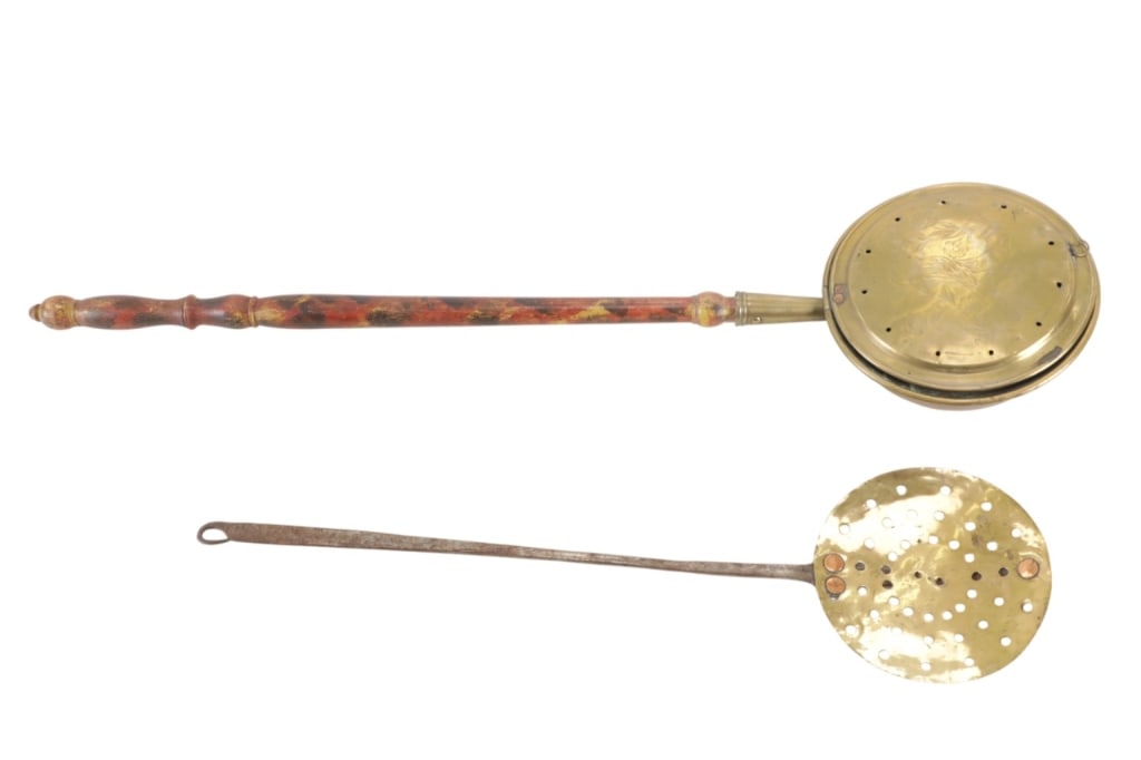Ca. 18th C. Brass Continental Bed Warmer & Scoop (1 of 14)