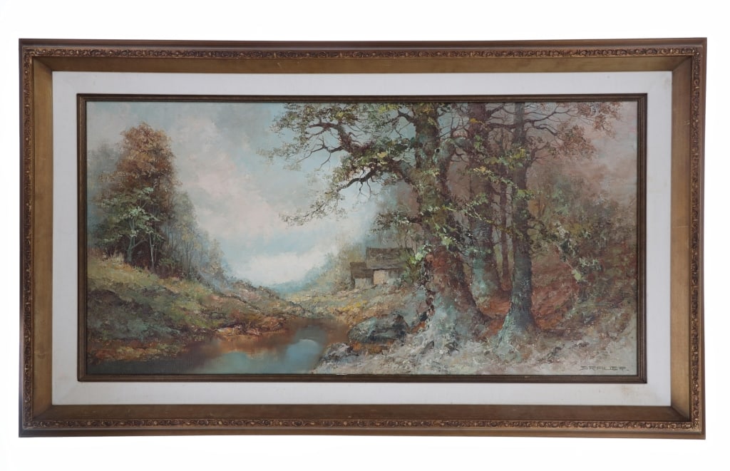 Wilhelm Brauer (Germany, b. 1924) Original Oil: Featured in this lot is this original oil on canvas by German artist Wilhelm Brauer born in 1924. The artwork features a wonderfully and professionally crafted oil on canvas construction that shows a