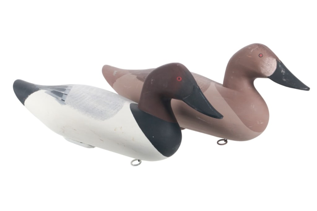 Ca 1980s Canvasback Decoy Pair by Patrick Vincenti (1 of 11)