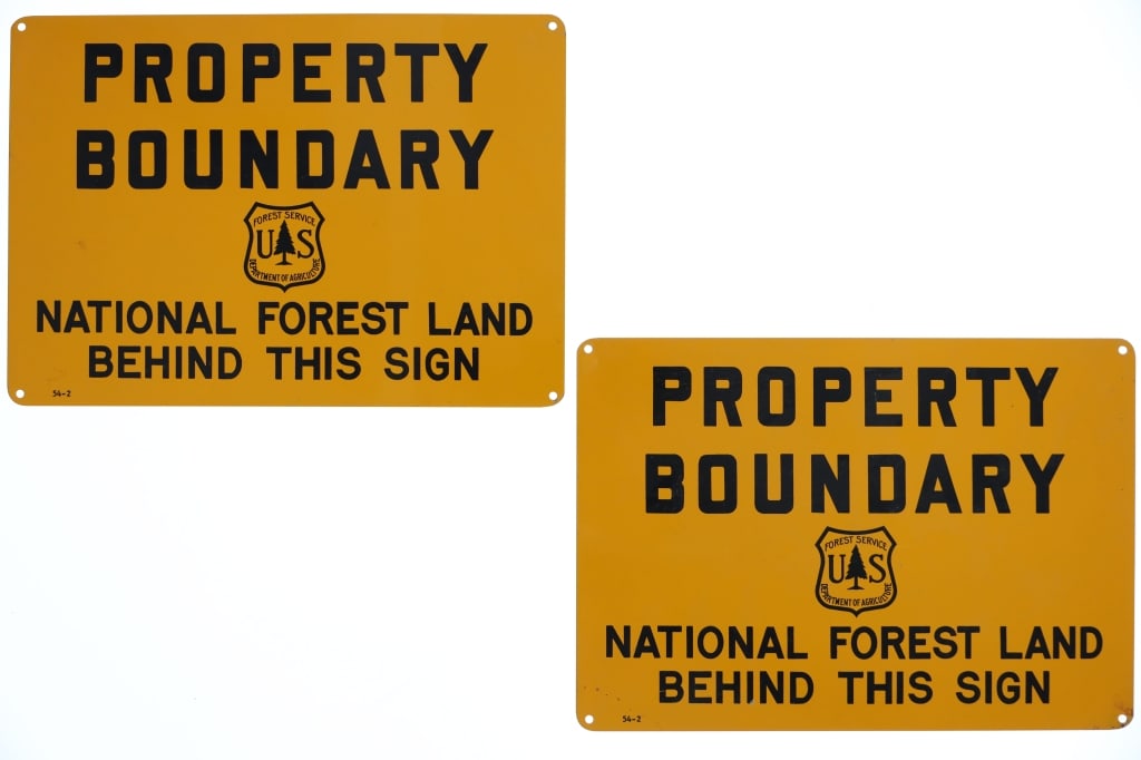National Forest Boundary Line Signs Late 1900s (1 of 5)