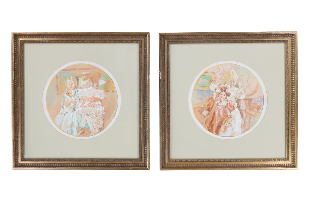 Jessica Zemsky (Big Timber, MT) Watercolours (2): Featured in this lot are Original Signed Jessica Zemsky Watercolours (2), Framed, circa late 1900s to early 2000s. Jessica Zemsky (1923-2024) was a Western artist from Big Timber, Montana. She created