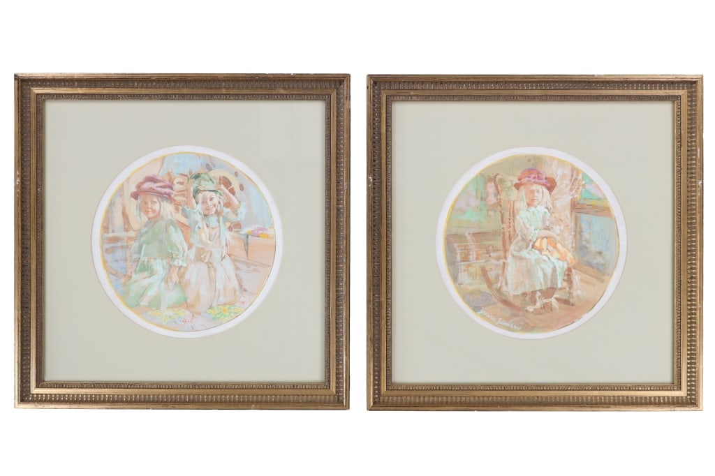 Jessica Zemsky (Big Timber, MT) Watercolours (2): Featured in this lot are Original Signed Jessica Zemsky Watercolours (2), Framed, circa late 1900s to early 2000s. Jessica Zemsky (1923-2024) was a Western artist from Big Timber, Montana. She created