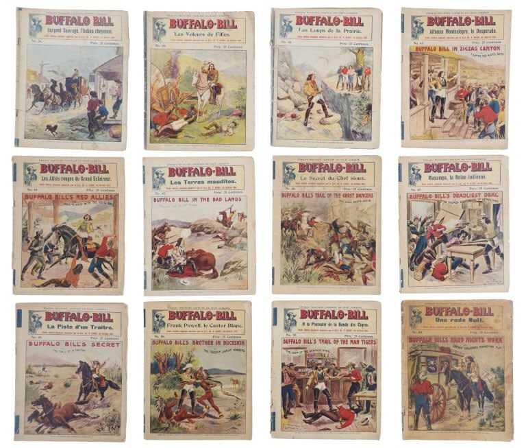 Ca. 1900 Buffalo Bill French Pulp Magazines (12) (1 of 13)
