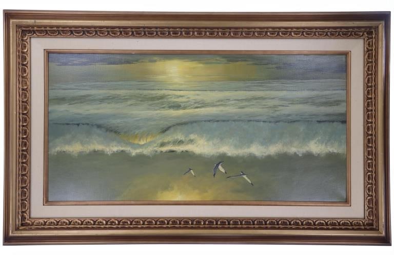 William Blackman (San Diego, B. 1930) Oil Painting: Featured in this lot is this framed oil on canvas by San Diego artist William Blackman born in 1930. The artwork features a wonderfully and professionally crafted oil on canvas construction that shows
