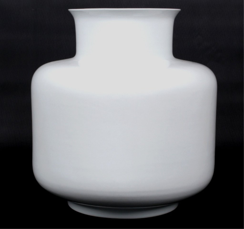 Monk Middle Kingdom Vase: This original artwork is a contemporary piece and one of the largest pieces that Middle Kingdom Made. The piece is a cold porcelain hand thrown piece by Bo Jia done as the same traditional stlye as th