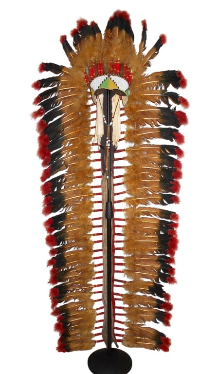 Early Cheyenne Feathered War Bonnet Headdress (1 of 7)
