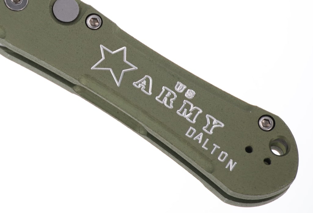 Rob Dalton Double D Spear Point Bead Blasted Knife - 4