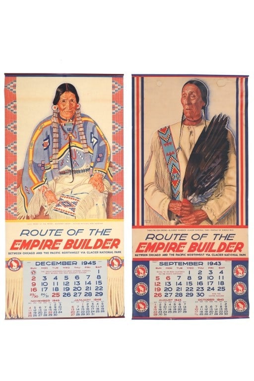 GNRR Winold Reiss "Empire Builder" Calendars (2) (1 of 9)
