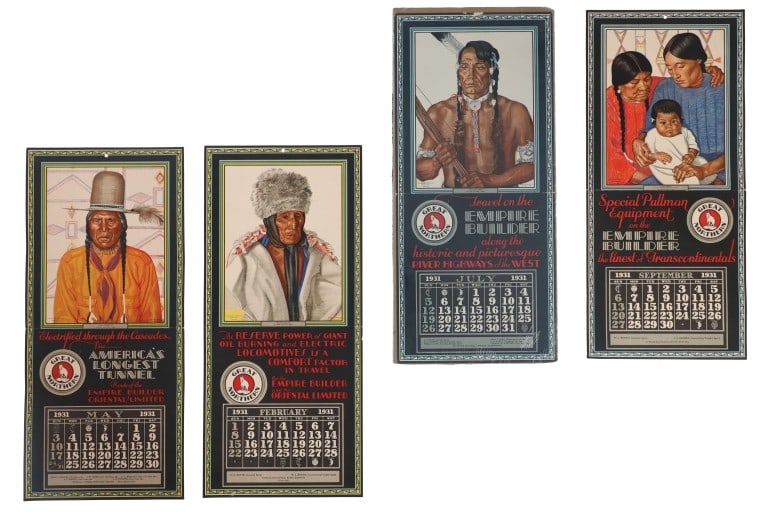 1931 Great Northern RR Calendars Winold Reiss (1 of 5)
