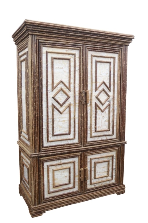 La Lune Collection Rustic White Birch TV Armoire (1 of 11)