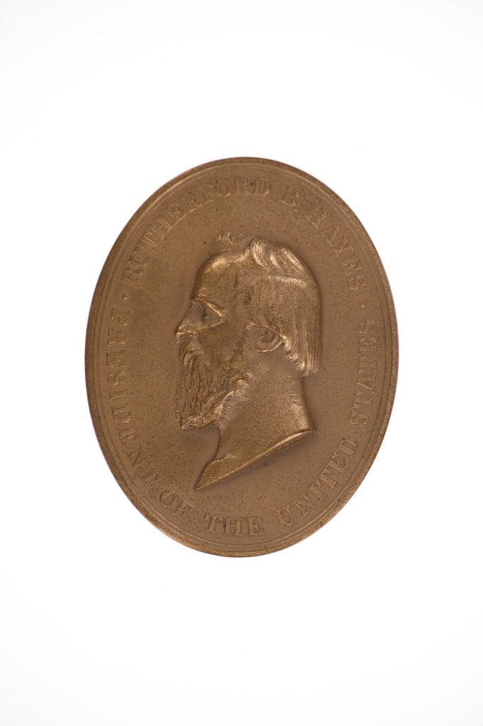 1877 Rutherford B. Hayes Indian Peace Medal RARE (1 of 7)