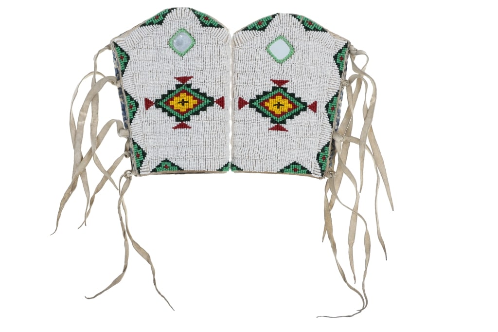 Fort Peck Assiniboine Fully Beaded Mirror Cuffs (1 of 16)