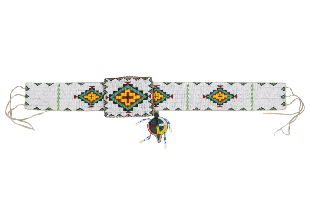 Fort Peck Assiniboine Fully Beaded Belt & Buckle (1 of 12)