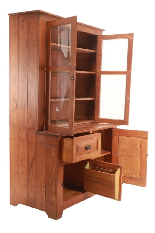 Antique Rustic Step-Back Cupboard, ca. 1890s-1900s - 10