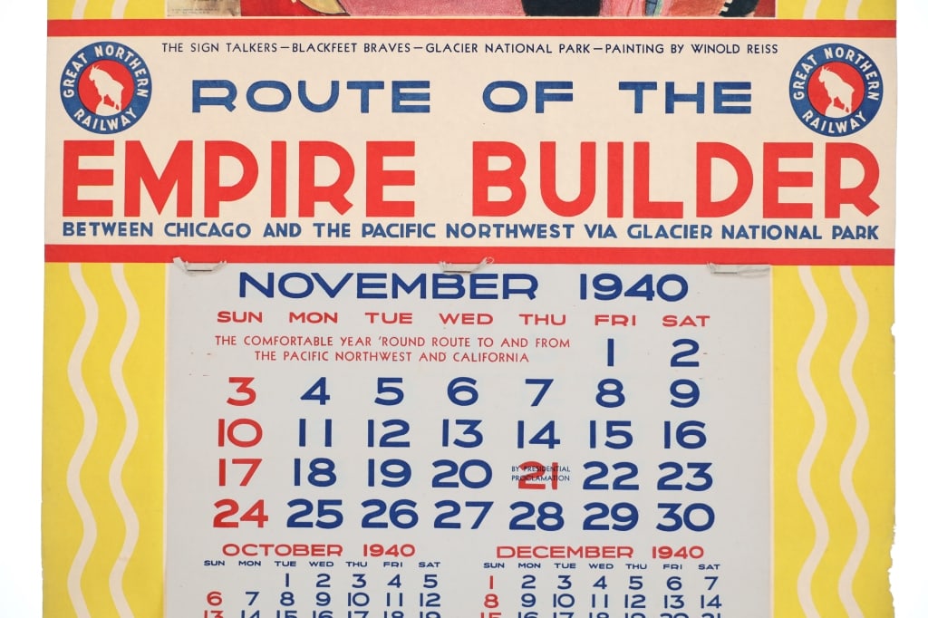 Great Northern Railway Winold Reiss Calendars (2) - 5