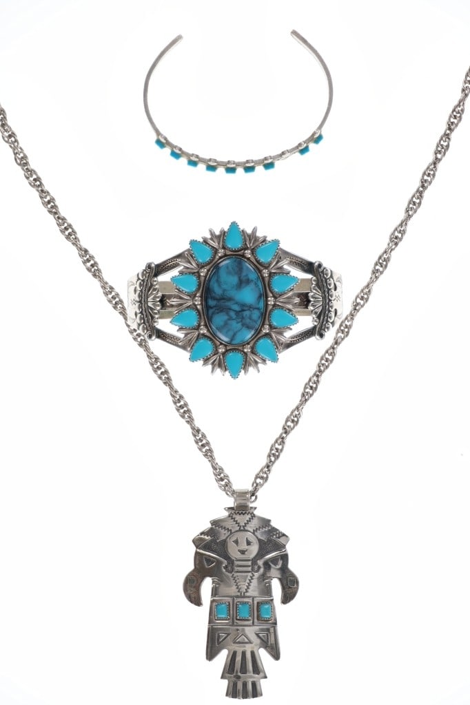 Bell Trading Post Nickel Silver Turquoise Jewelry (1 of 20)