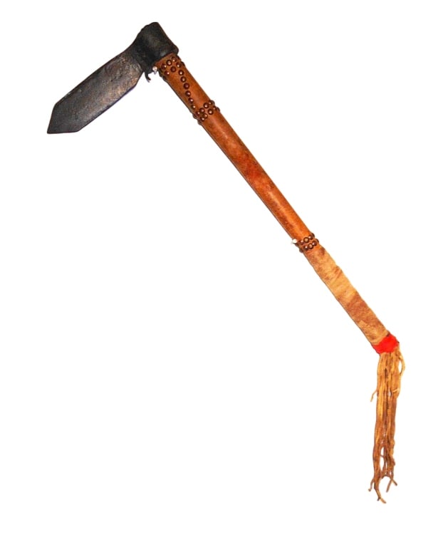 Mid-1800's Crow Spontoon War Club Tomahawk (1 of 8)