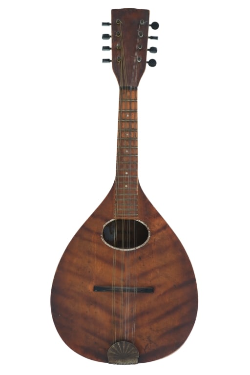 Supertone 8-String Mandolin c. 1920's: Featured in this lot is this Supertone 8-String mandolin circa 1920's. The mandolin features a wonderfully and professionally crafted wooden construction that shows 8 string and a fret wabble panel at