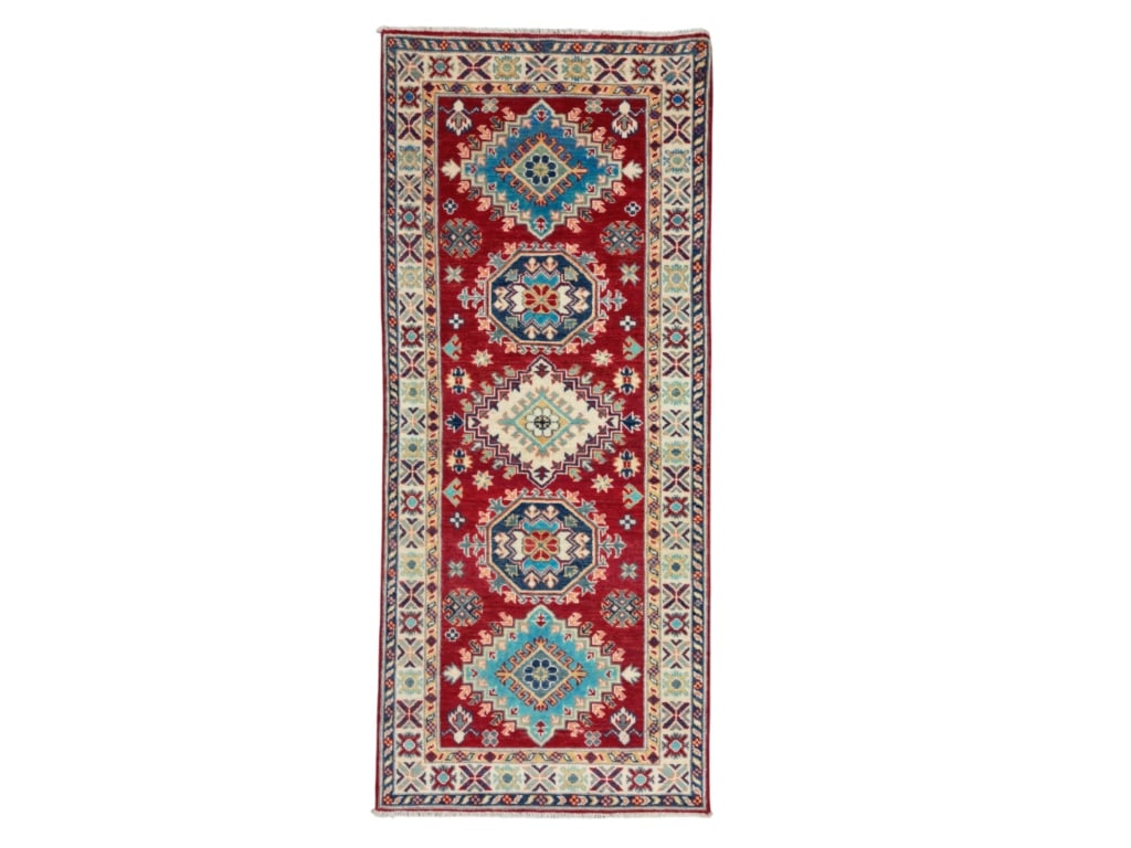 1930's Kazak Persian Hand Knotted Wool Runner Rug (1 of 6)