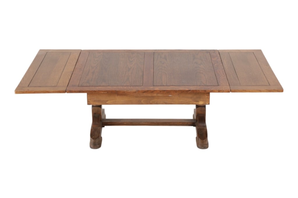 Ca. 1930's Oak Leaf Extending Coffee Table - 3
