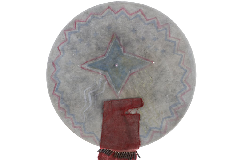 Ghost Dance Revival Morning Star Painted Shield (1 of 10)
