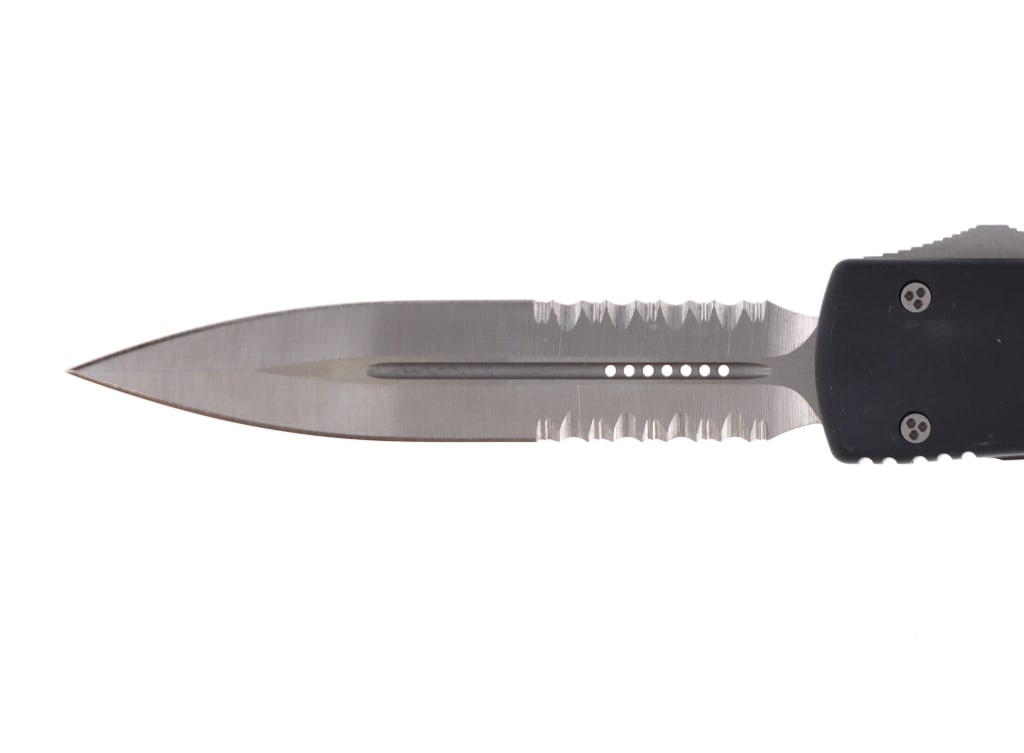 Microtech Ultratech Partial Serrate OTF Knife - 5