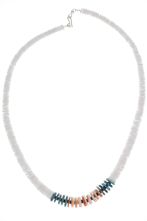 San Felipe R. Garcia Sterling Heishi Necklace: TBA
