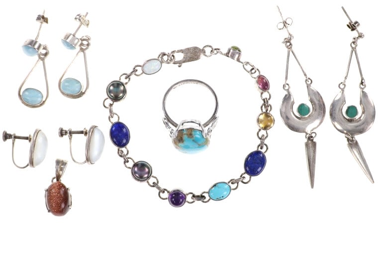 Southwestern Sterling Silver Multistone Jewelry (1 of 12)