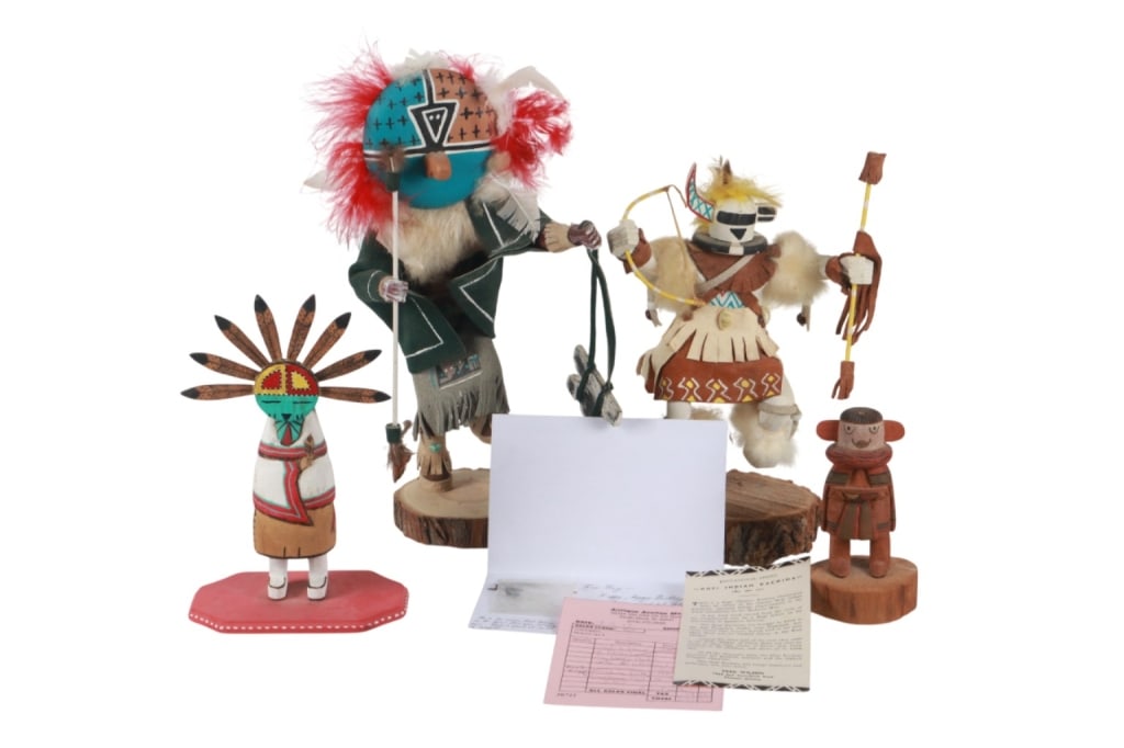 Ca. 1970's Hopi, Zuni & Navajo Kachina Dolls (4) (1 of 20)