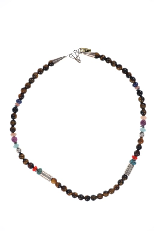 Navajo Tommy Singer Tiger Eye Necklace (1 of 5)