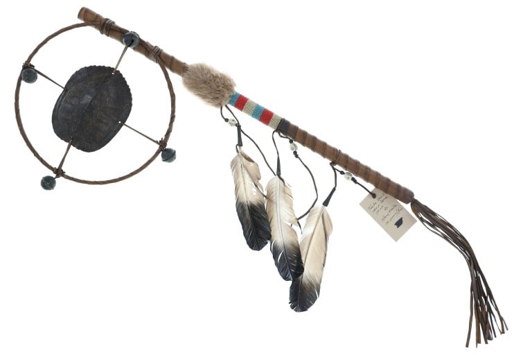 Chippewa Cree Turtle Shell Hoop Dance Stick (1 of 6)