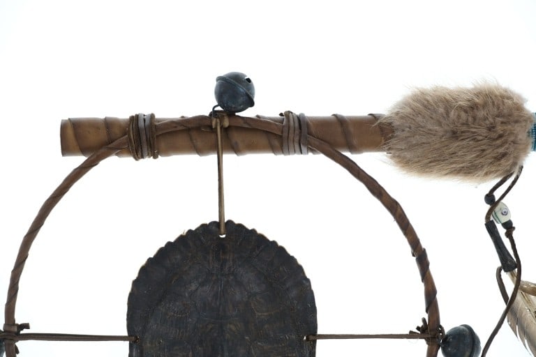 Chippewa Cree Turtle Shell Hoop Dance Stick - 3