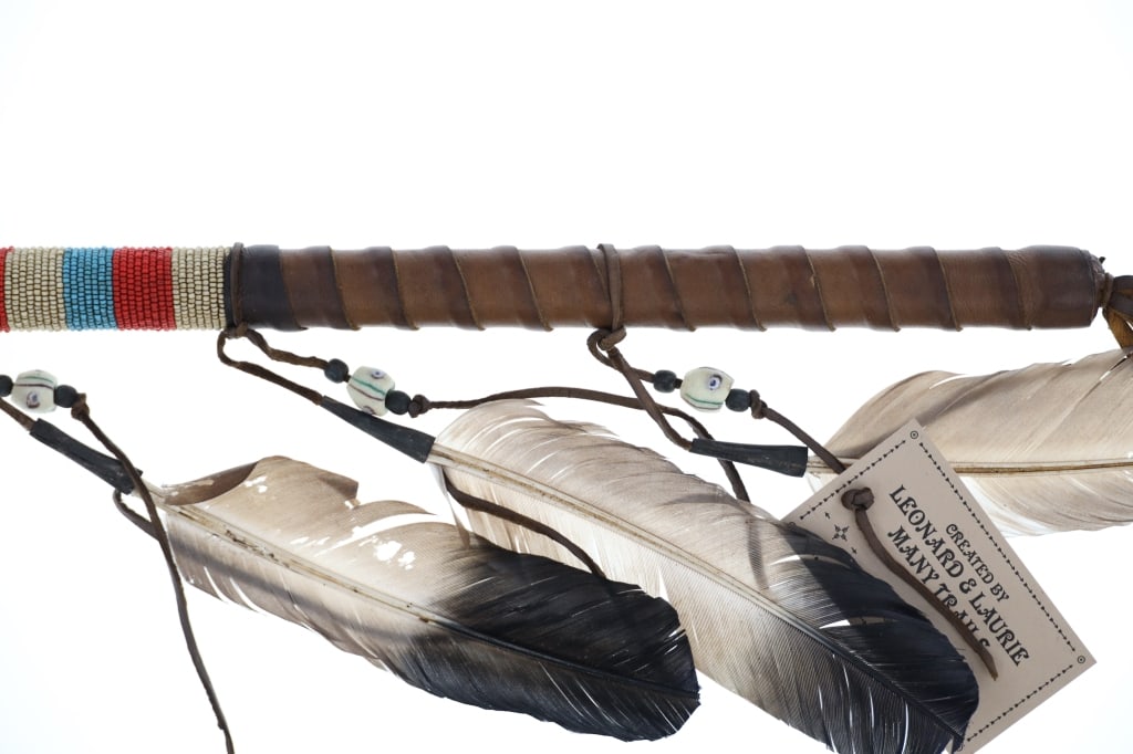 Chippewa Cree Turtle Shell Hoop Dance Stick - 5