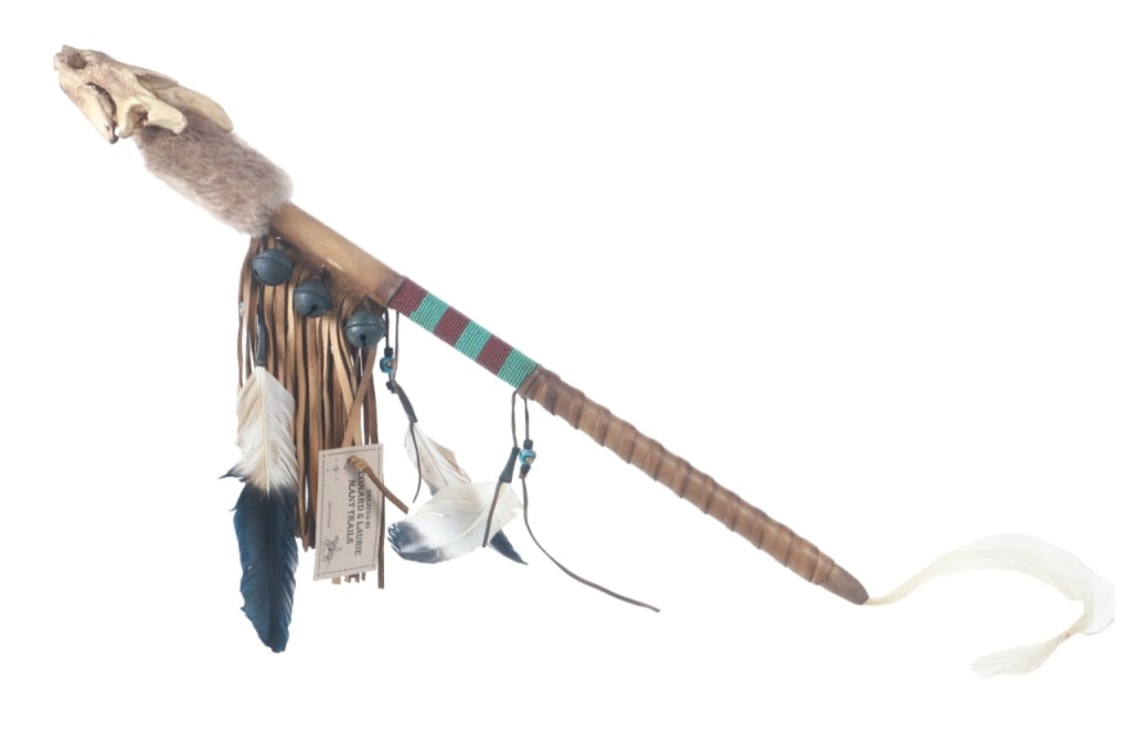 Chippewa/ Cree Many Trails Turtle Dancing Stick (1 of 10)