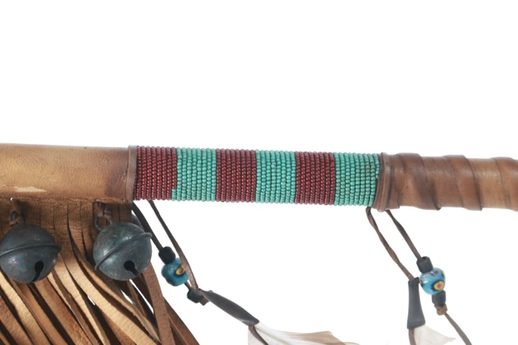 Chippewa/ Cree Many Trails Turtle Dancing Stick - 4
