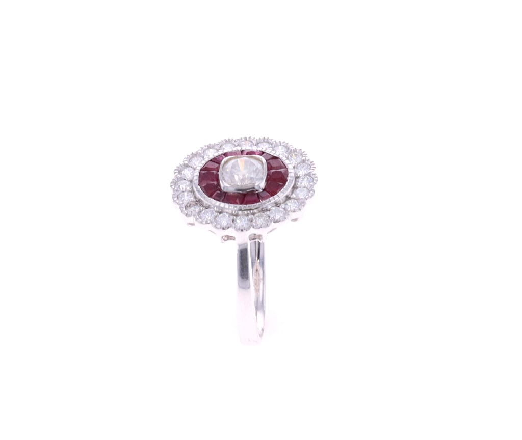 Art Deco Style Diamond & Ruby Ring - 3