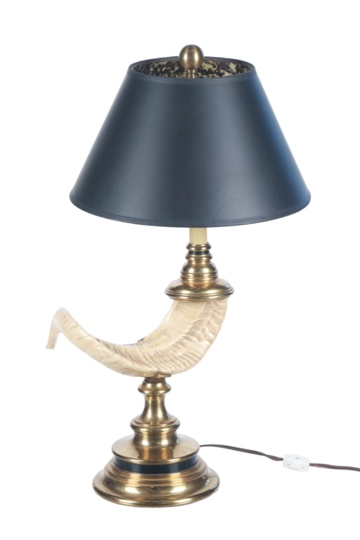Early Vintage Rocky Mountain Rams Horn Table Lamp (1 of 5)